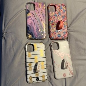 3 Loopy lefty cases and one regular case for iPhone 11